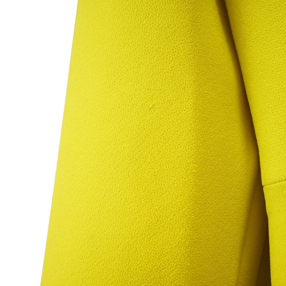 Safiyaa Avery Bright Yellow Draped Crepe Asymmetric Midi Dress Size 10 - Picture 8 of 13